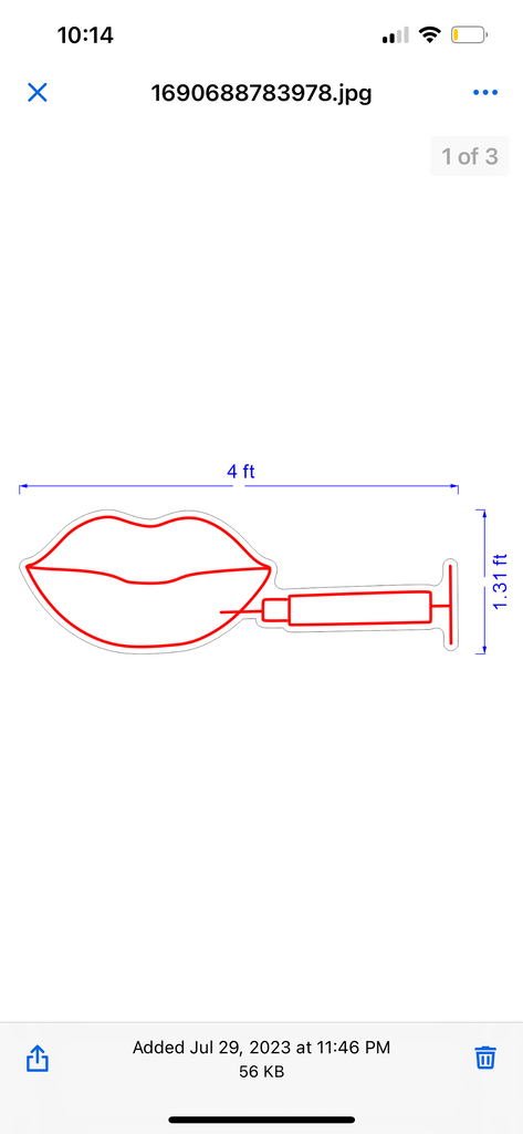 Custom Lip Filler Sign