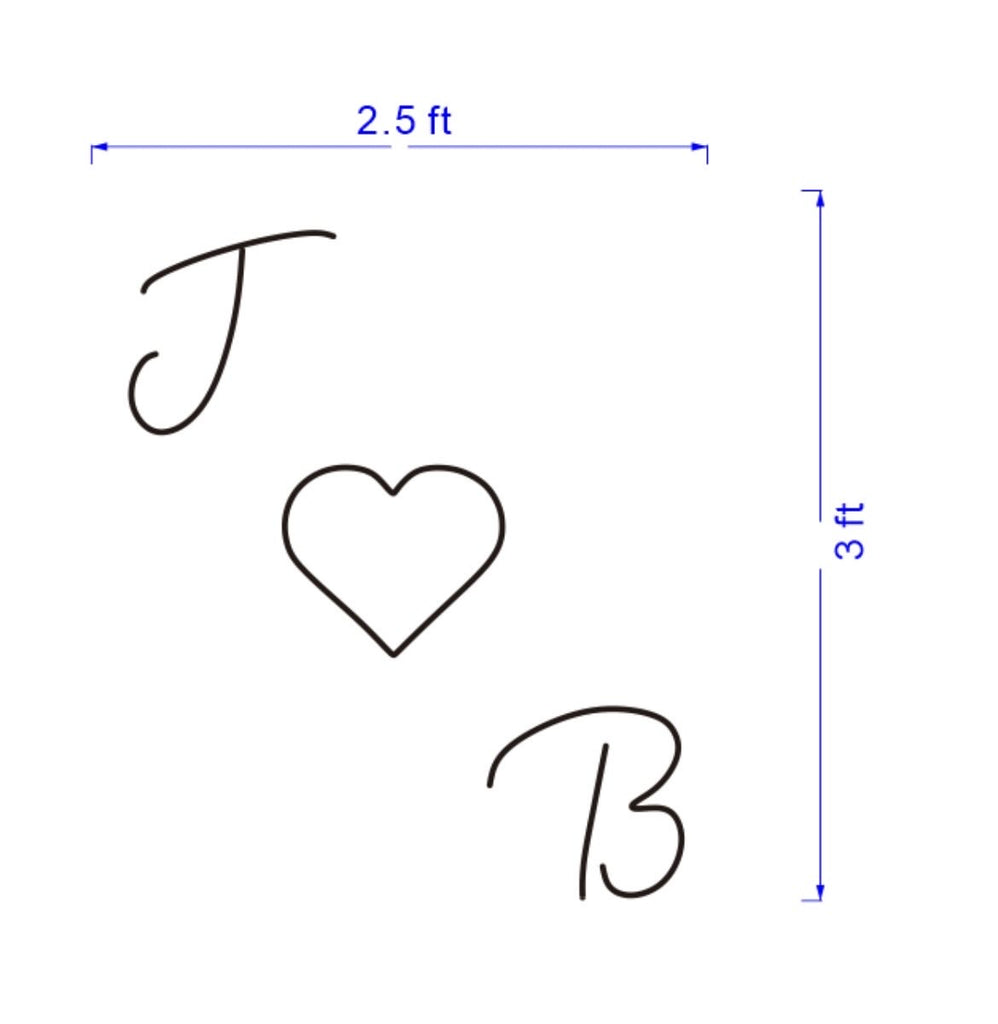 Custom J❤️B sign