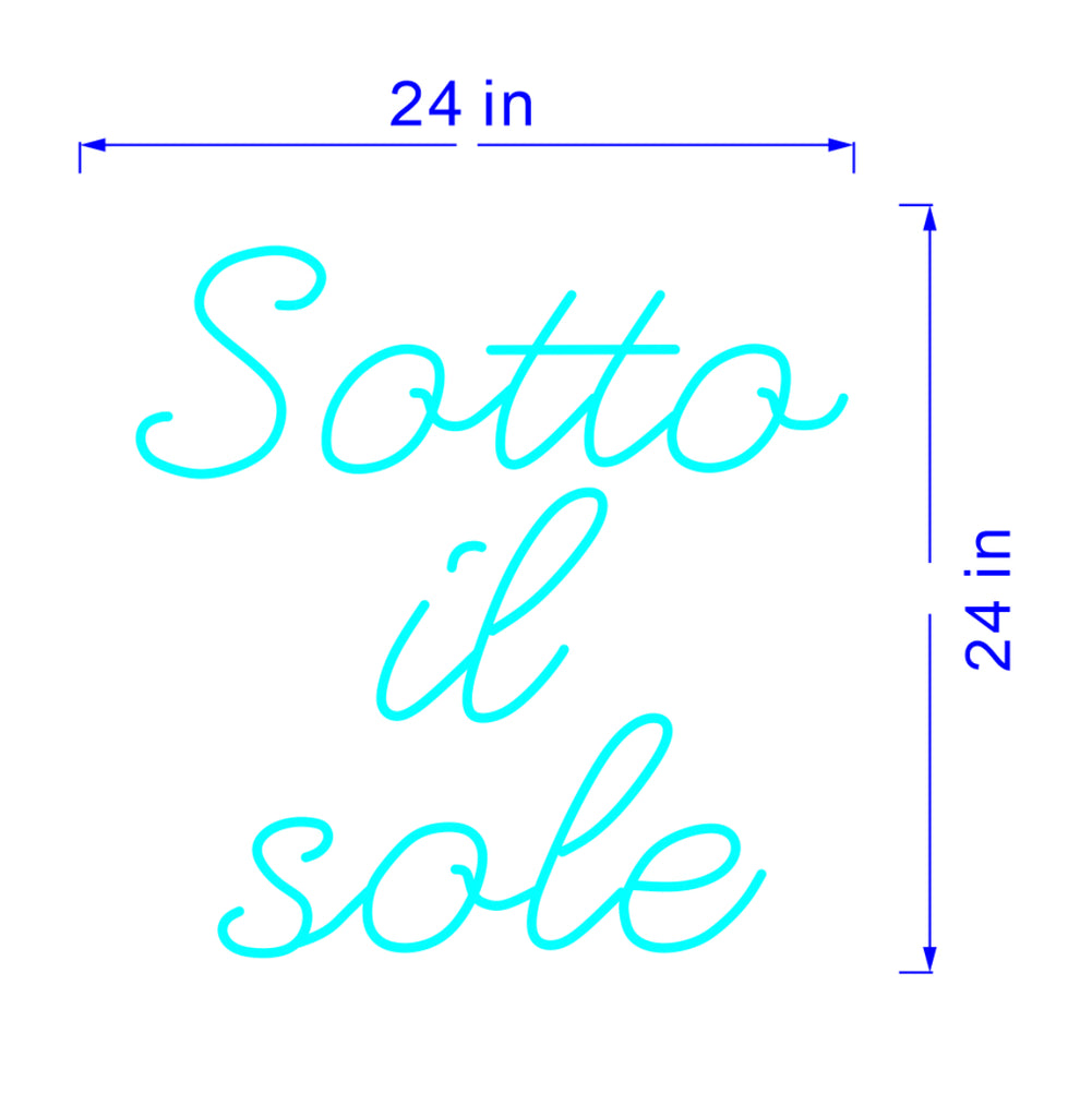 Custom Sotto il sole sign