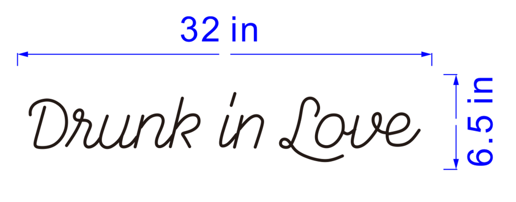 Custom Drunk in Love sign