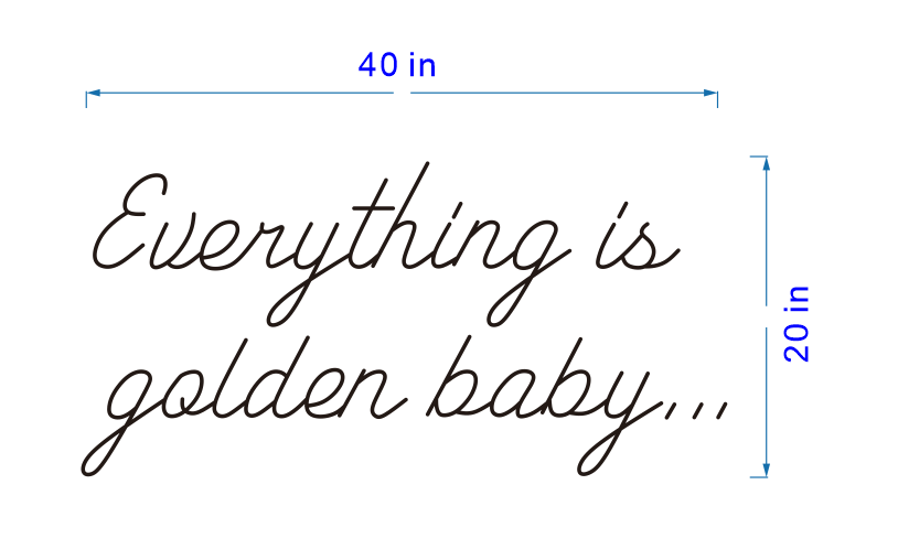 Custom Everything is golden baby... neon sign
