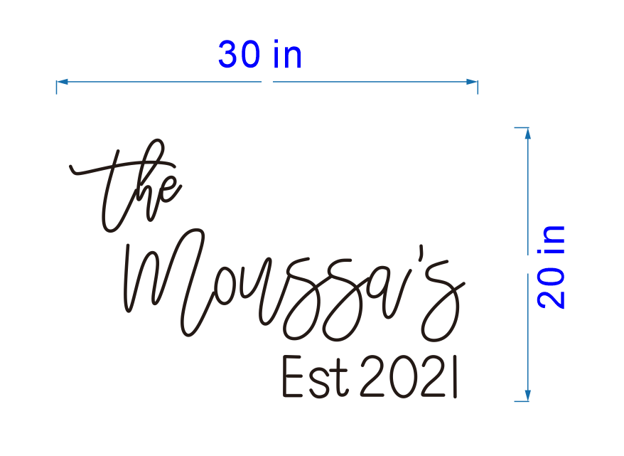 Custom The Moussa's Neon Sign