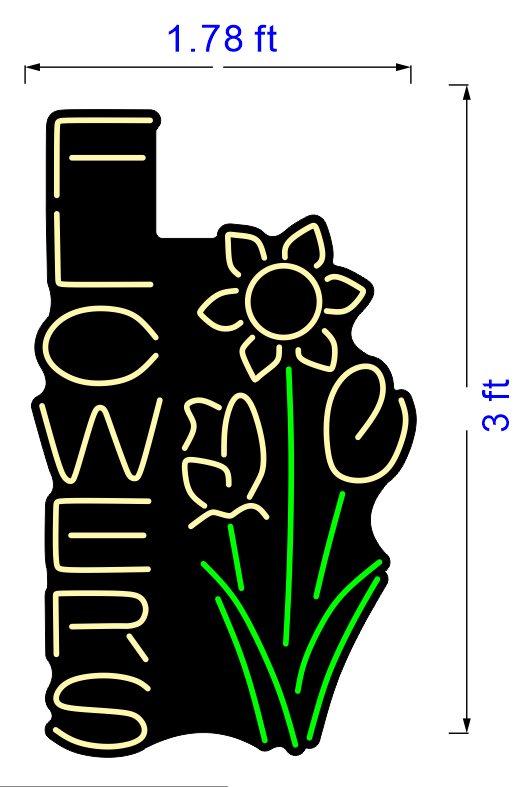 Custom Flower shop neon sign