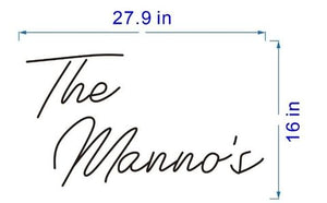 Custom The Manno's Neon Sign