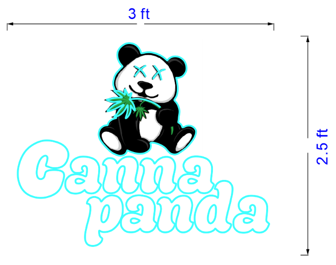 Custom Canna Panda sign