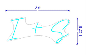 Custom I + S sign