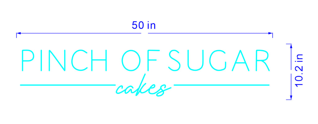 Custom pinch of sugar sign
