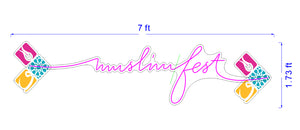 Custom Muslim Fest sign