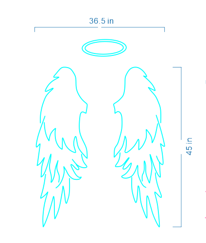 Custom Angel Wings Neon Sign